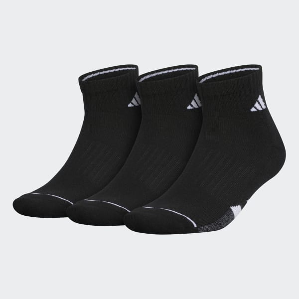 adidas Cushioned Quarter Socks 3 Pairs - Black | Free Shipping with ...