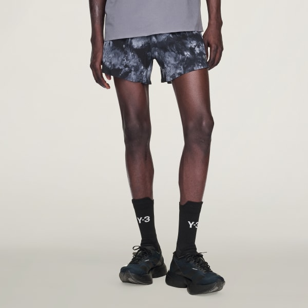 Schwarz Y-3 AOP Laufshorts