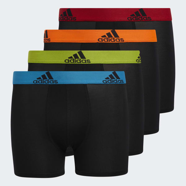 adidas Sport Performance Boxer Briefs 4 Pairs - Black