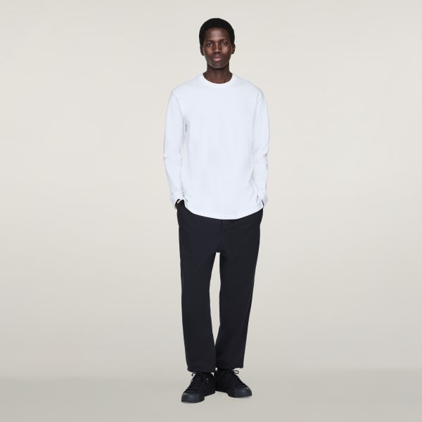 Blanc T-shirt graphique manches longues Y-3
