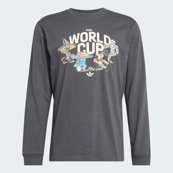 Gris T-shirt manches longues Mascotte Coupe du Monde de la FIFA 2026