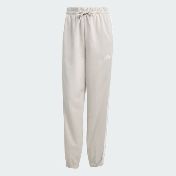 Beige Pantalon ample molleton Essentials 3 bandes