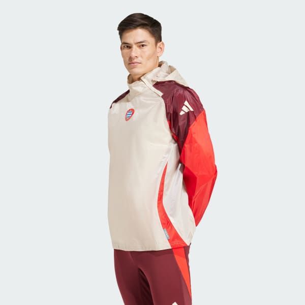 Beige FC Bayern Tiro 24 Pro Rain Top