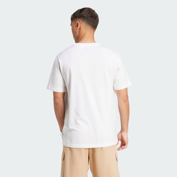 Weiss T-Shirt mit Hund und Hoop Motiv