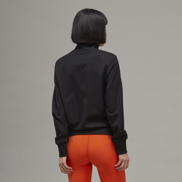 Black Classic Refined Wool Track Top QY489