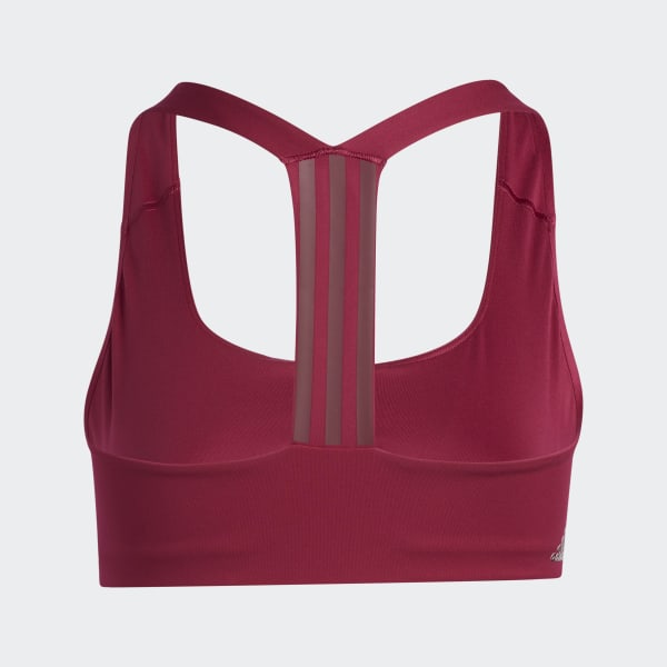 Red adidas Powerimpact Training Medium-Support Bra (Plus Size) ZQ447