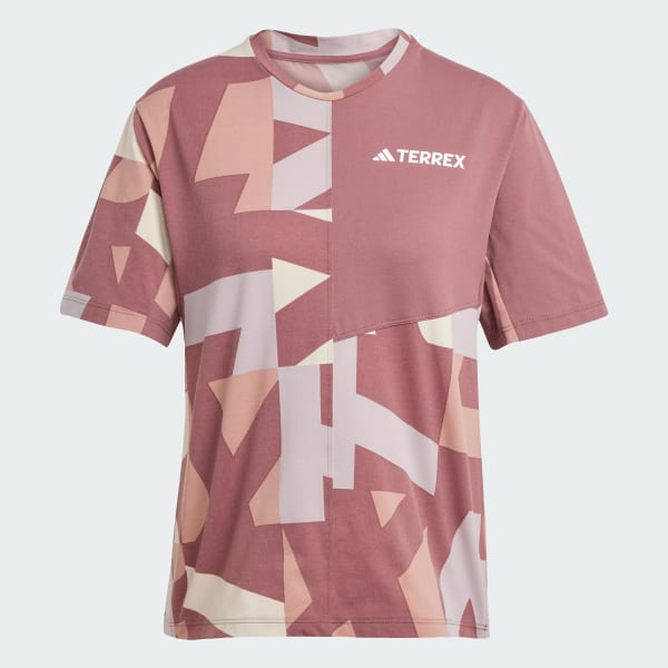 Burgundy Terrex Multi Climacool Printed T-Shirt