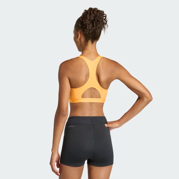 Naranja Top Deportivo Optime Essentials Workout de Sostén Medio