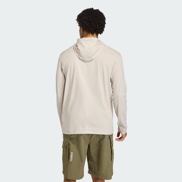 Beige Haut à capuche manches longues Climacool Terrex Multi