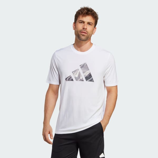 สีขาว เสื้อยืดเทรนนิง Designed for Movement HIIT