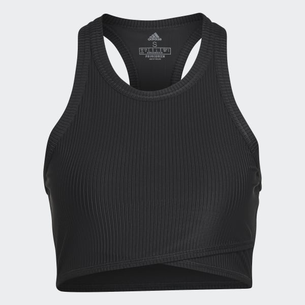 Schwarz Yoga Studio Wrapped Rib Tanktop TX454