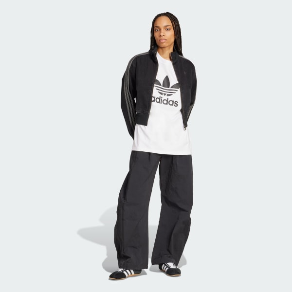 Branco Camiseta Adicolor Firebird Oversized Trefoil