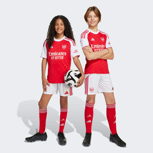 White Arsenal 25/26 Home Shorts Kids