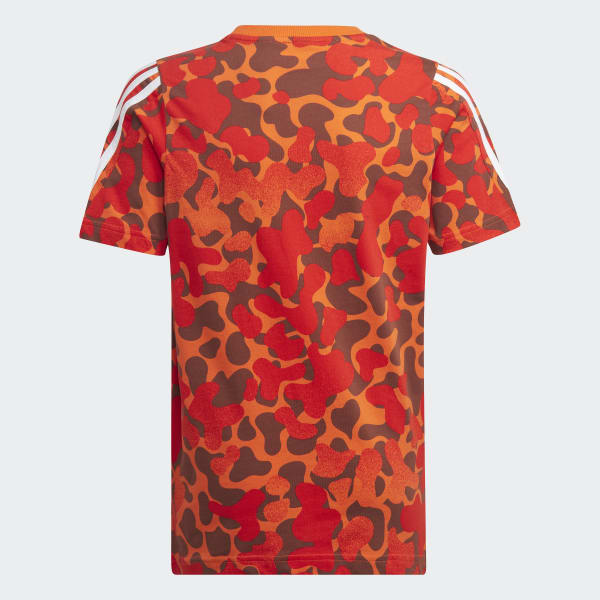 adidas Future Icons 3 Stripes T Shirt Orange adidas UK
