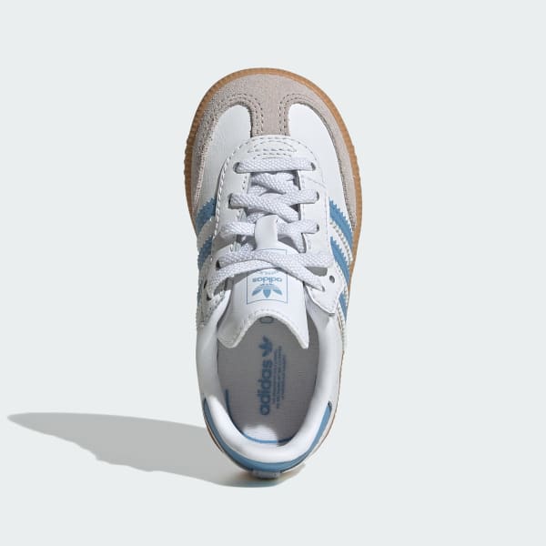 White Samba OG Comfort Closure Elastic Lace Shoes Kids