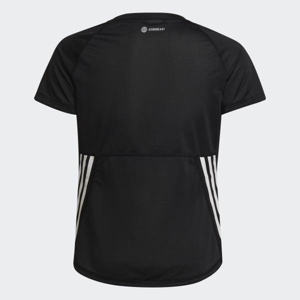 Negro Camiseta de Entrenamiento AEROREADY 3 Rayas