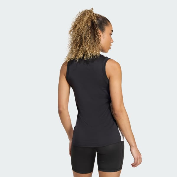 Black Quickset Sleeveless Volleyball Jersey