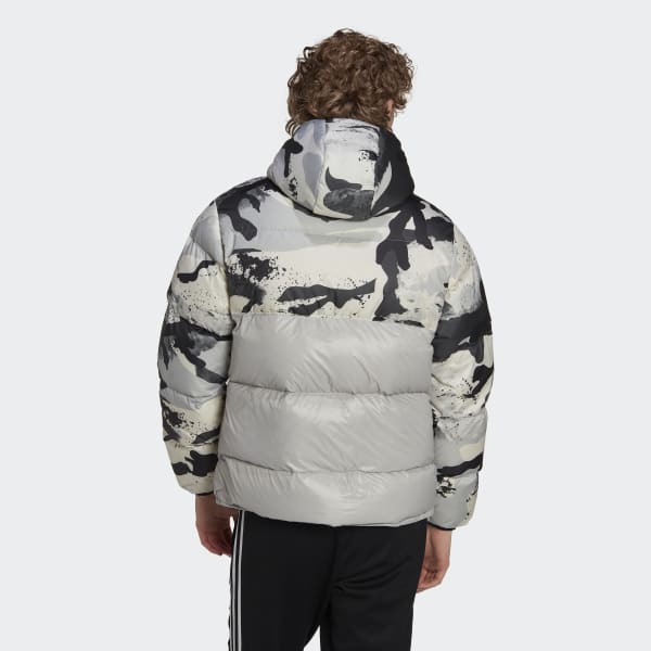 Down Regen Camo Hooded Puffer Jacket