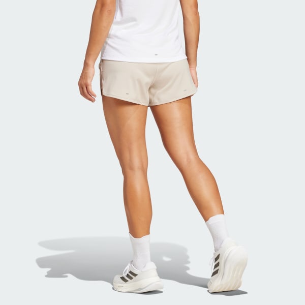 Beige Shorts Own The Run 3 Rayas