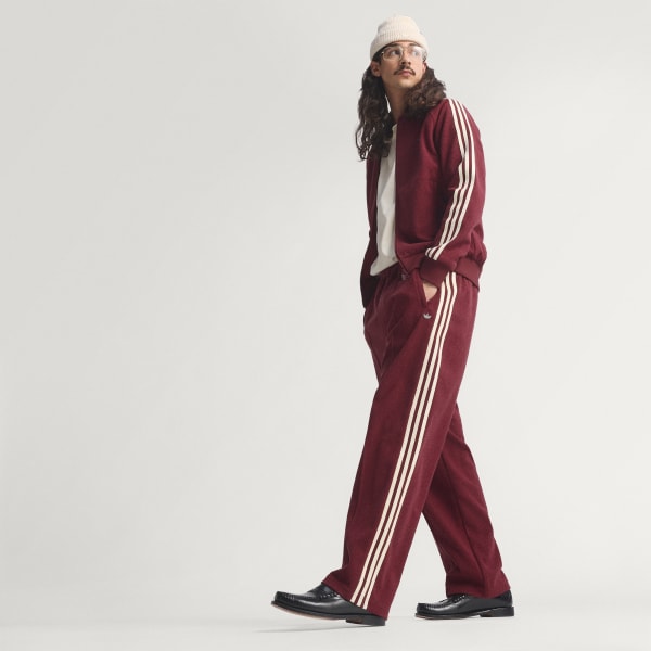 【美品】adidas トラックパンツ　バーガンディ adidas SPORTY & RICH TRACKPANT マルーン（アディダス