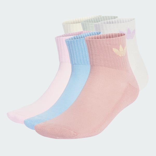 Rosa Mid Ankle Strumpor 6 Par