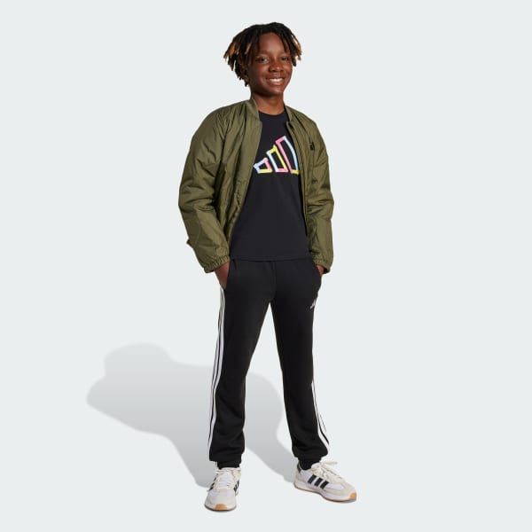 Zwart Tech Logo Graphic T-shirt Kids