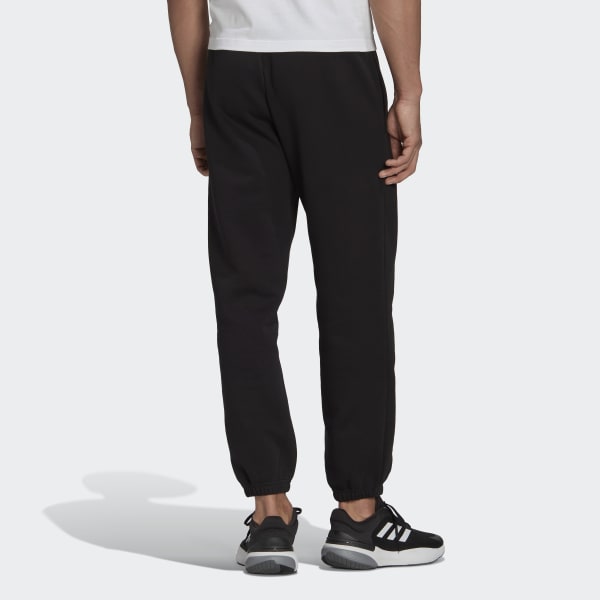 Preto Calças em Fleece de Algodão FeelVivid Essentials