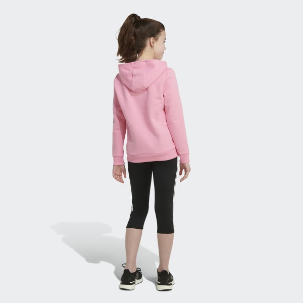 Adidas pink hotsell hoodie girls