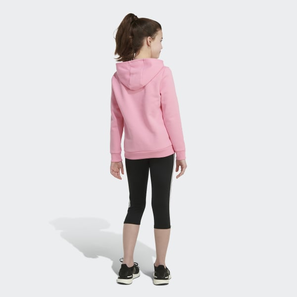 Pink Graphic Fleece Hoodie (Extended Size)