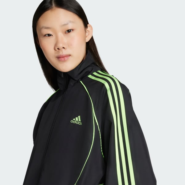 adidas Teamgeist Adicolor Oversized Woven Track Top - Black