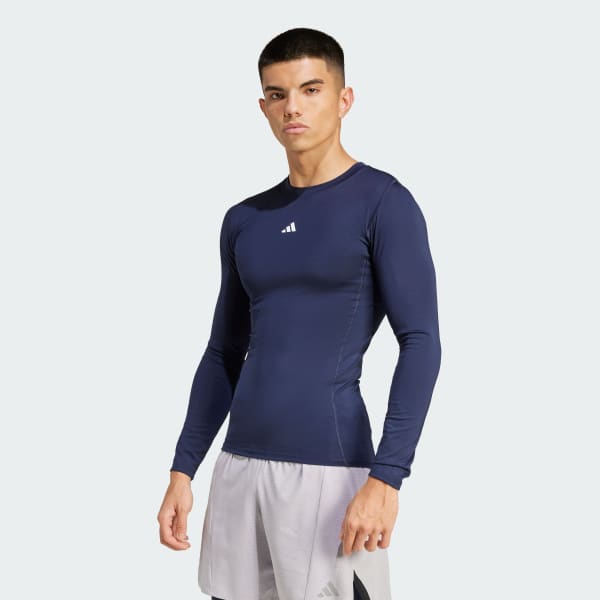 Blue TECHFIT Compression Training Long Sleeve Tee