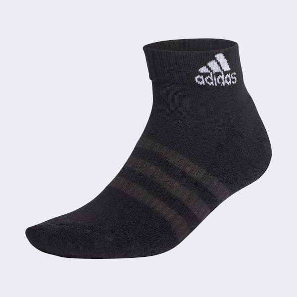 Black Cushioned Ankle Socks 6 Pairs FXI64
