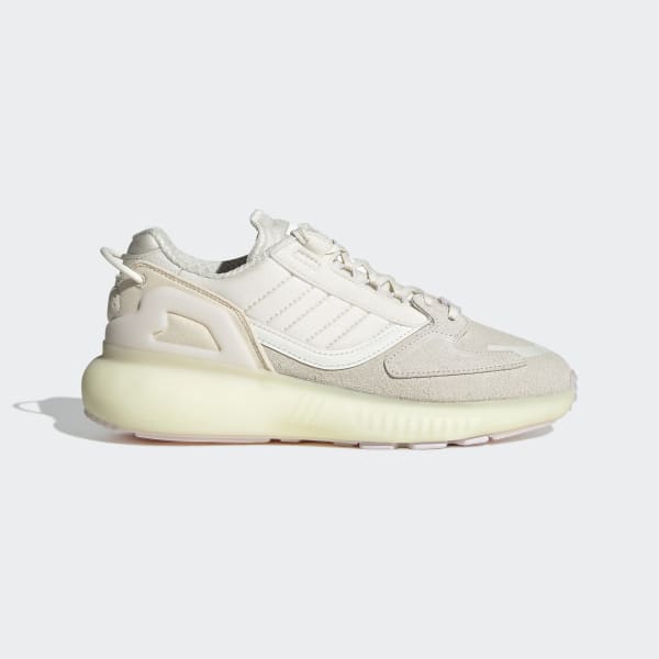 White ZX 5K BOOST Shoes