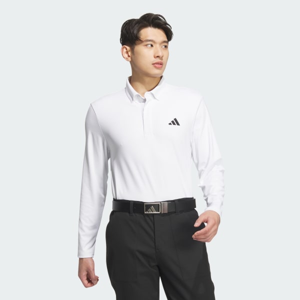 Putih Polo Shirt Lengan Panjang AEROREADY