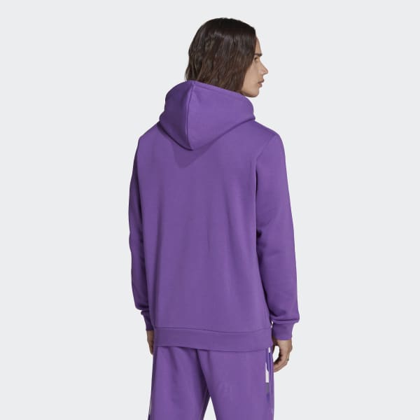 Violet Sweat-shirt à capuche graphique à imprimé camouflage