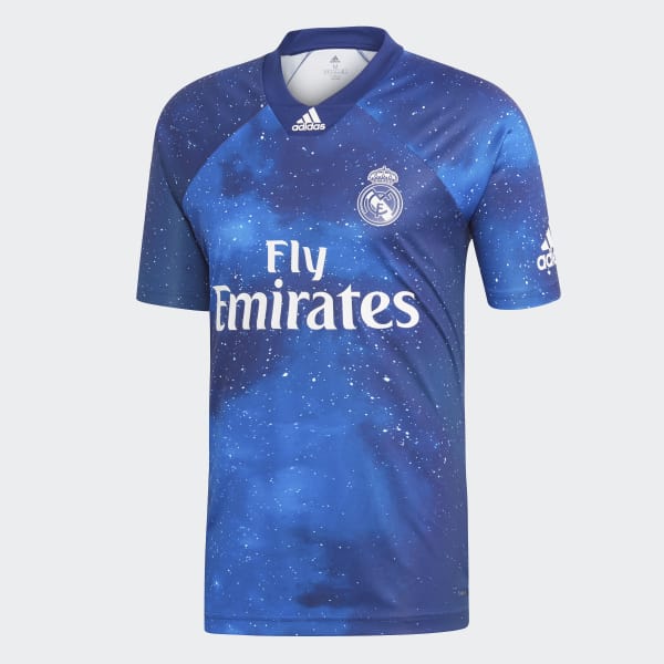 novo uniforme do real madrid azul