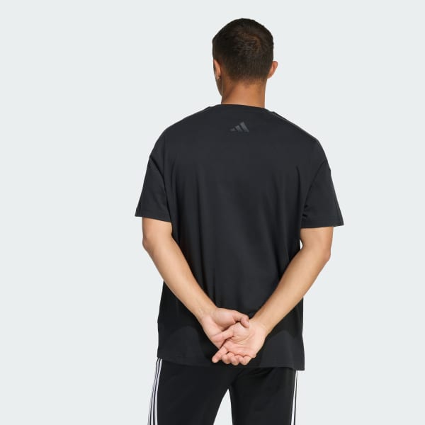 สีดำ เสื้อยืดพิมพ์ลาย LUX COFFEE CAFE POUR