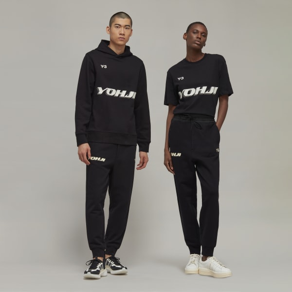 cierna Y-3 Graphic Cuffed Pants BWS65