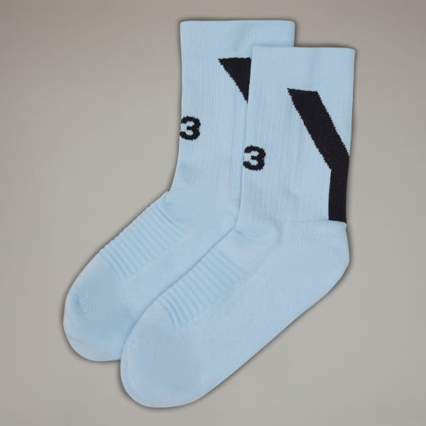 Blue Y-3 Hi Socks