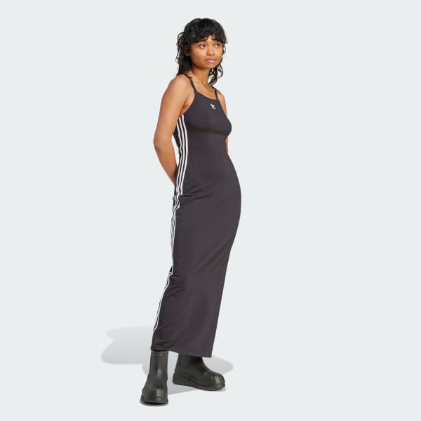 Black Adicolor 3-Stripes Maxi Dress