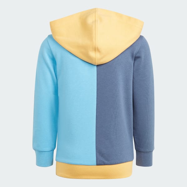 Amarillo Buzo con Capucha Essentials Colorblock Niños