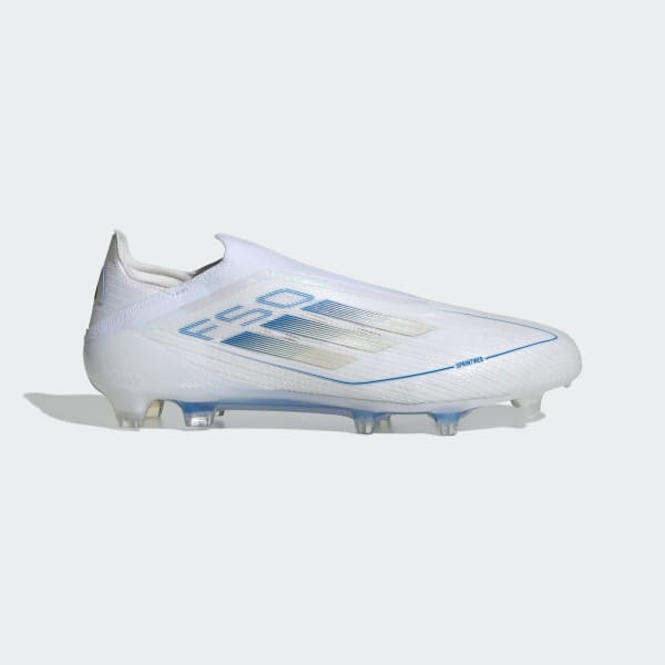 Branco Botas de Futebol sem Atacadores F50 Elite – Piso firme