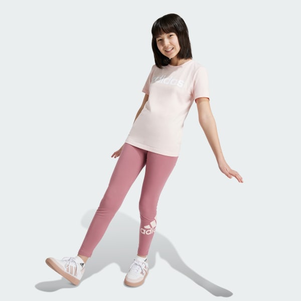 Rosa T-shirt Justa em Algodão Essentials