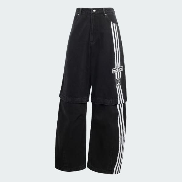 27 adidas デニムパンツ ブラック JD0082 adidas Adibreak Denim Two-In-One Denim Trousers - Black | adidas UK