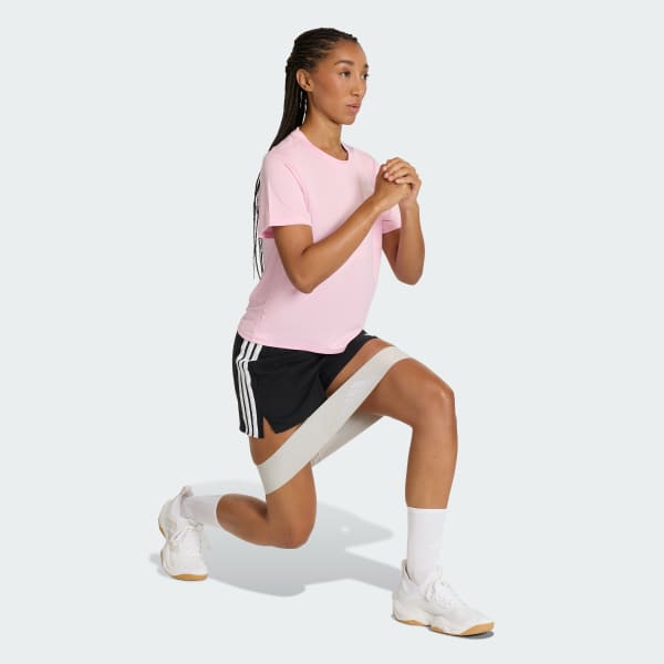 สีดำ กางเกงขาสั้นผ้าทอ Workout Essentials 3-Stripes