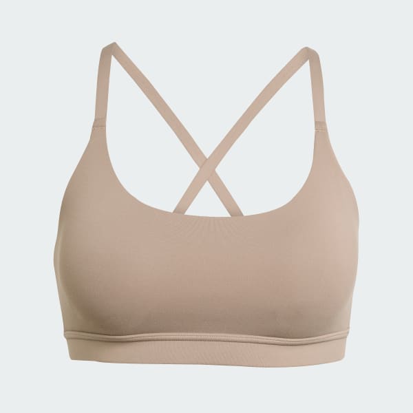 Brown adidas All Me Light Support Bra