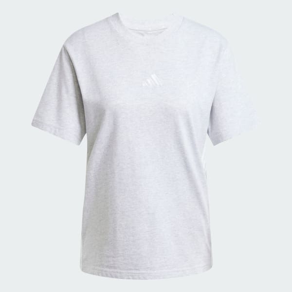Grigio T-shirt Essentials 3-Stripes Cotton