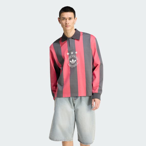 Black ORIGINALS GRAPHIC LONG SLEEVE POLO Shirt