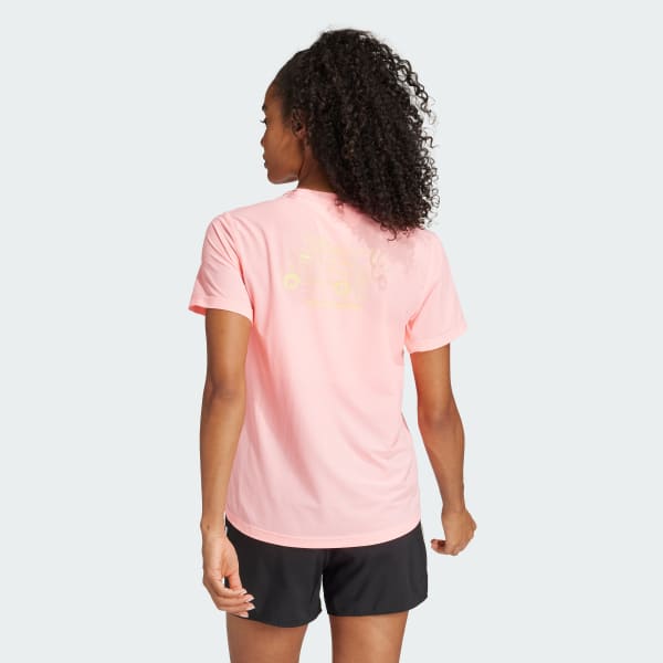 Rosa Camiseta Estampada Running Ice Cream