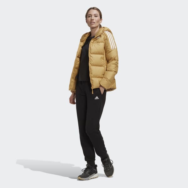 Beige Essentials Midweight Donsjack met Capuchon AV269